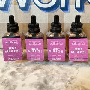 Four Bath & Body Works Berry Waffle Cone Wallflower Refills